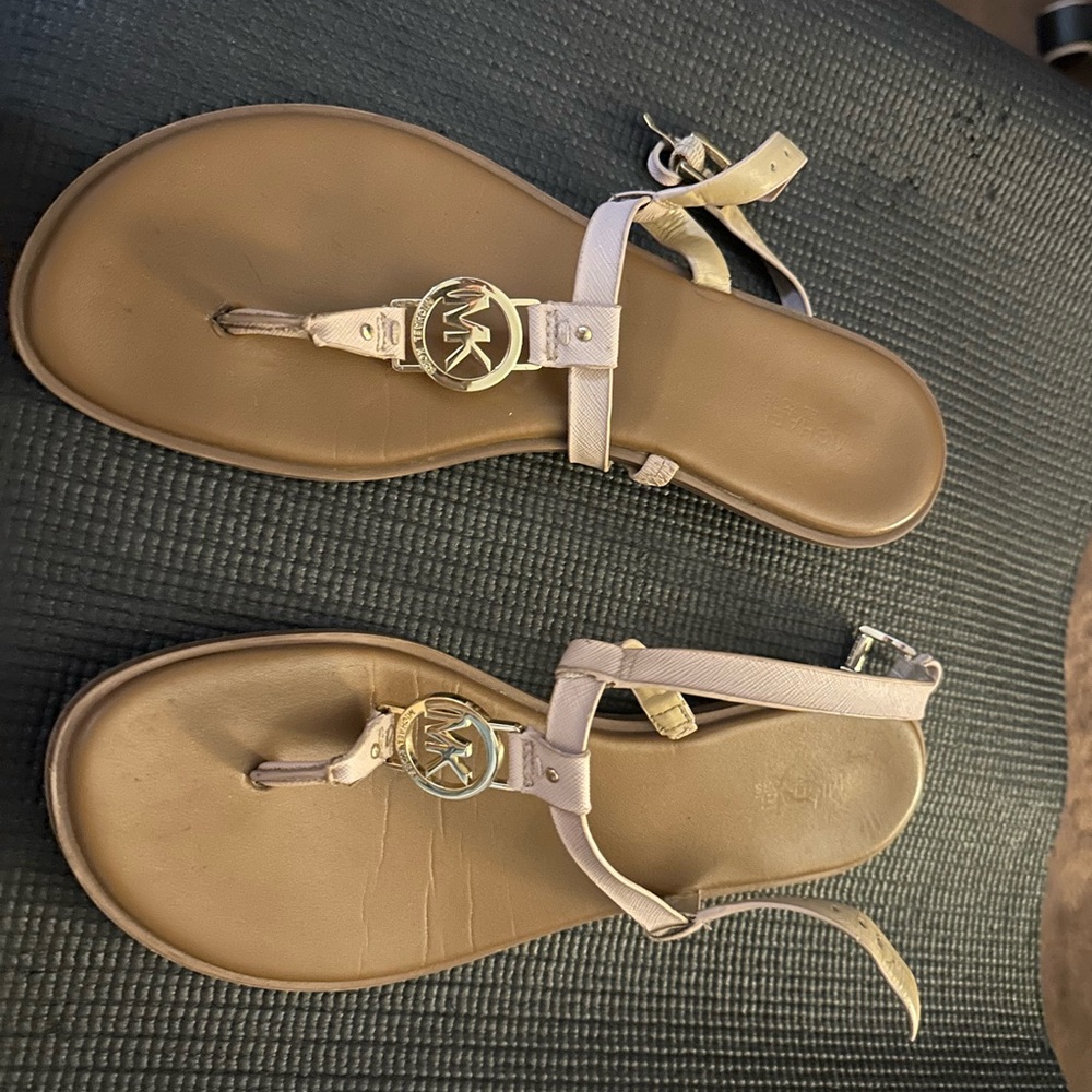 Michael Kors Brown and Cream Sandals